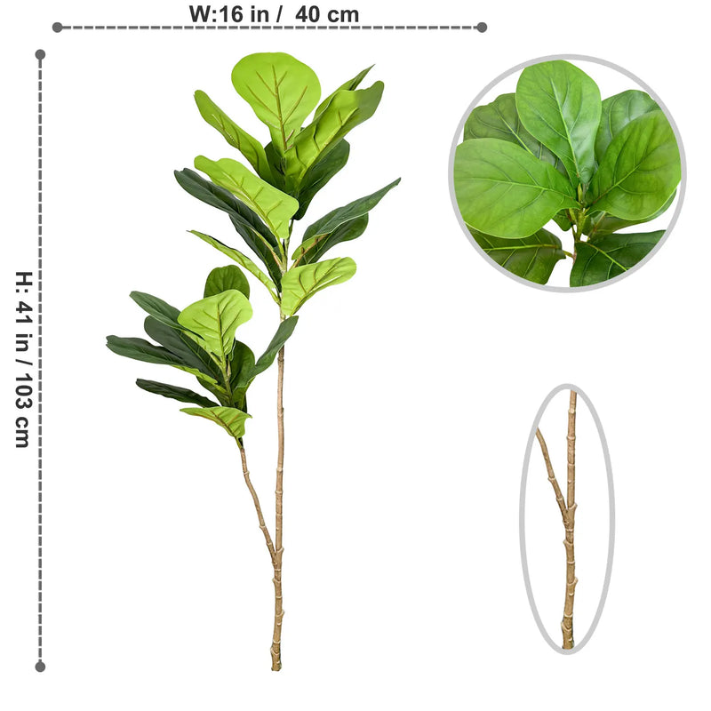 branches artificielles de ficus grandes feuilles pour décoration intérieure et extérieure