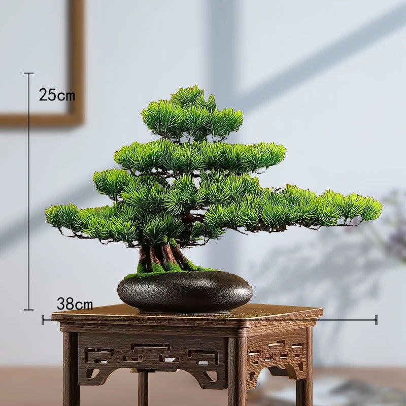 décoration intérieure faux arbre bonsaï style chinois pour un paysage apaisant