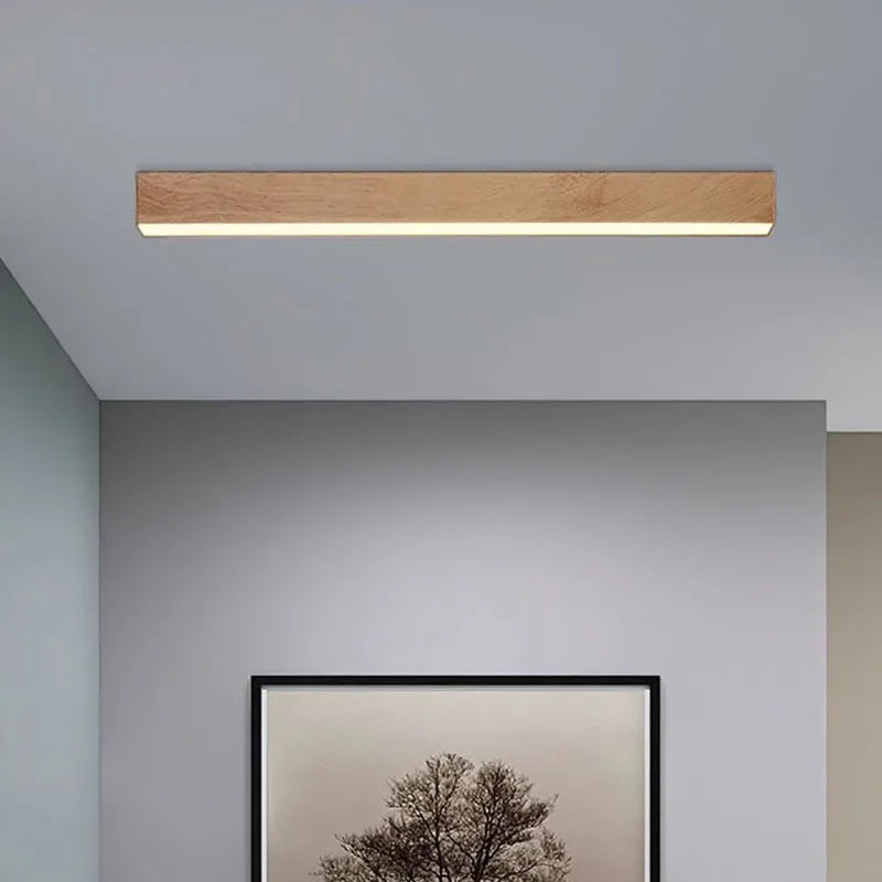 plafonnier led nordique en bois design minimaliste pour intérieur moderne