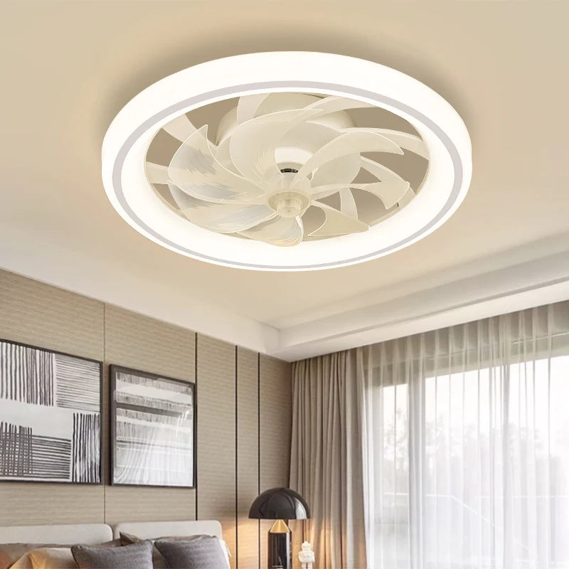 ventilateur intelligent avec lumières et télécommande décoratif