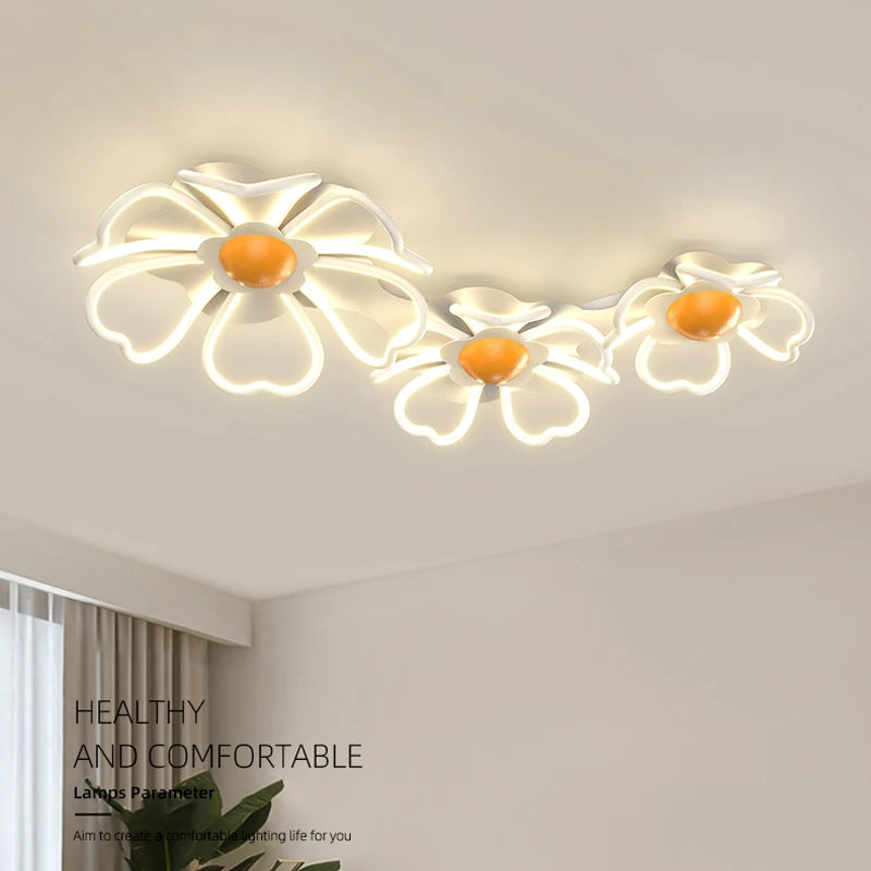 plafonnier floral à led pour chambre et salon