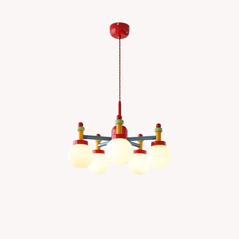 lustre moderne en métal pour décoration intérieure élégante et colorée