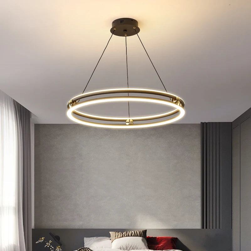 lustre led circulaire minimaliste dimmable éclairage rmodern