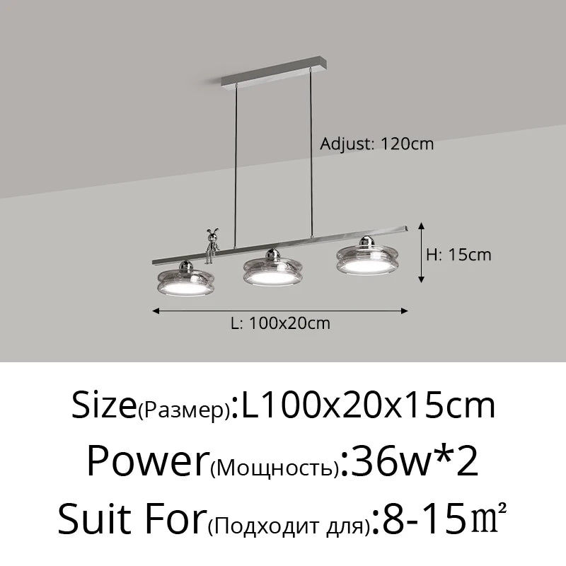 suspension minimaliste italienne pour éclairage intérieur moderne