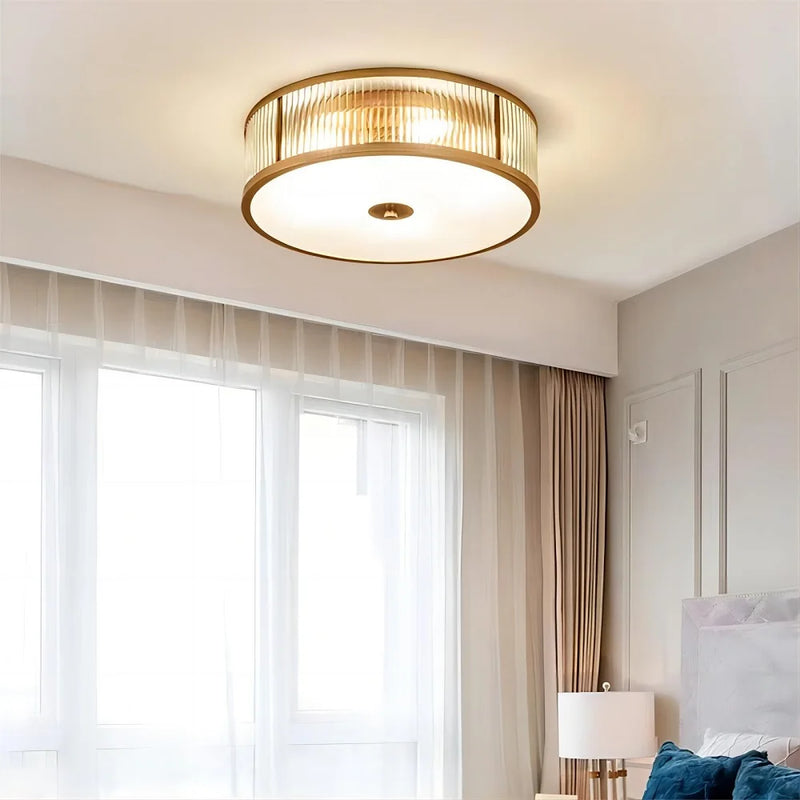 plafonnier led en cuivre et cristal design créatif pour intérieur décoratif