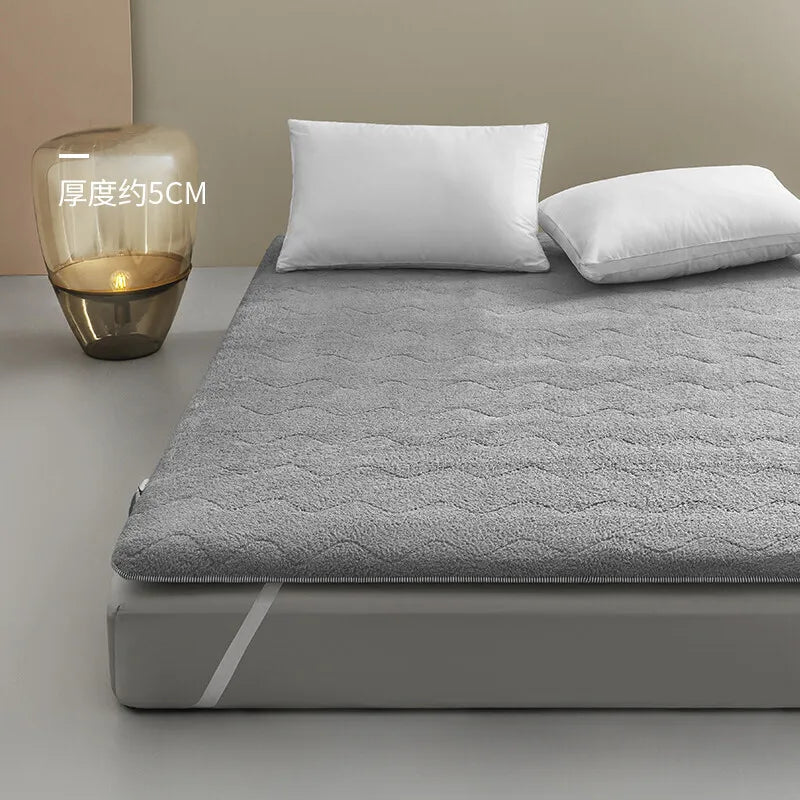 matelas pliable en velours d'agneau pour dortoir étudiant