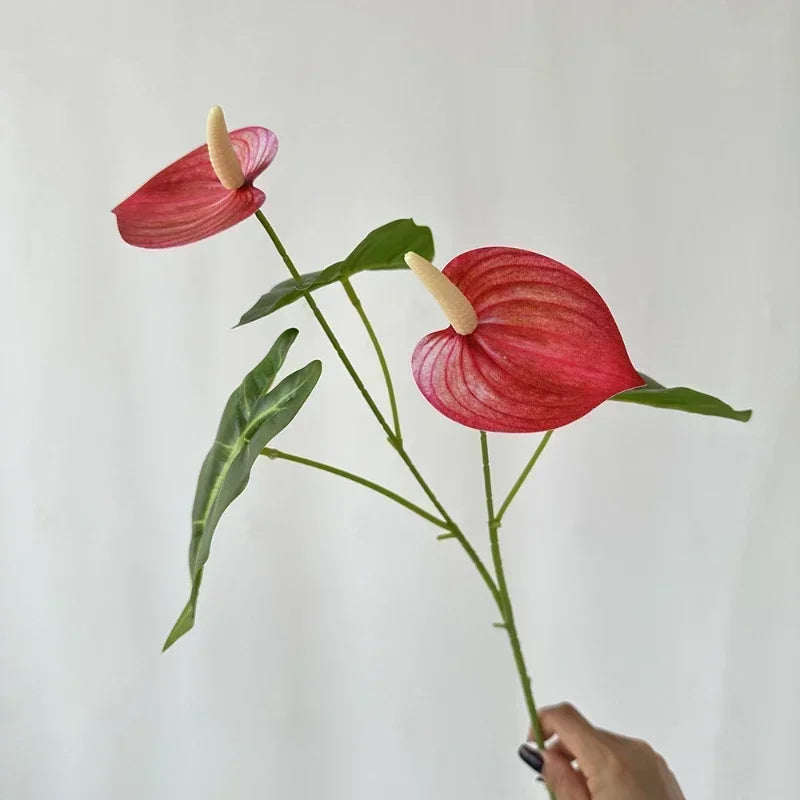 fleurs artificielles anthurium pour décoration de fête et vacances