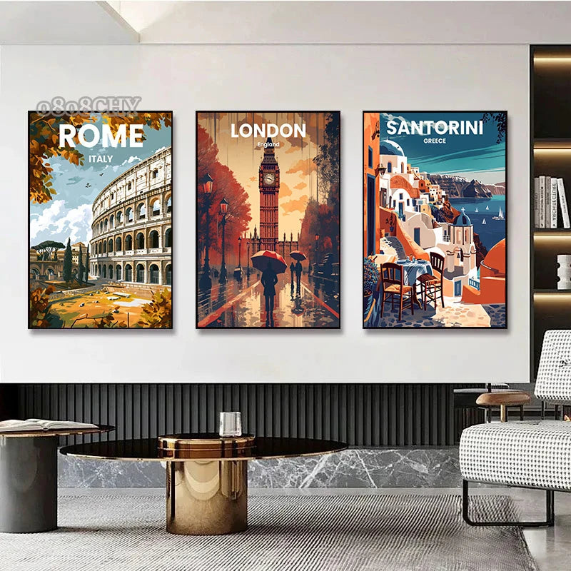 Tableau affiches et impressions de villes pour décoration moderne