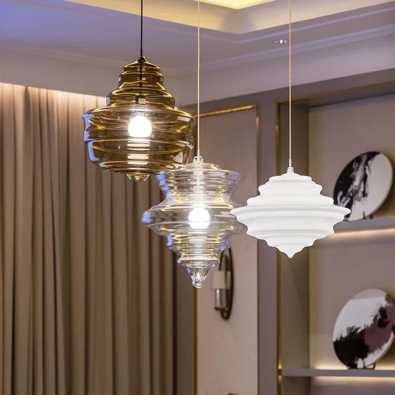 lampe suspendue en verre design moderne pour bars et cafés