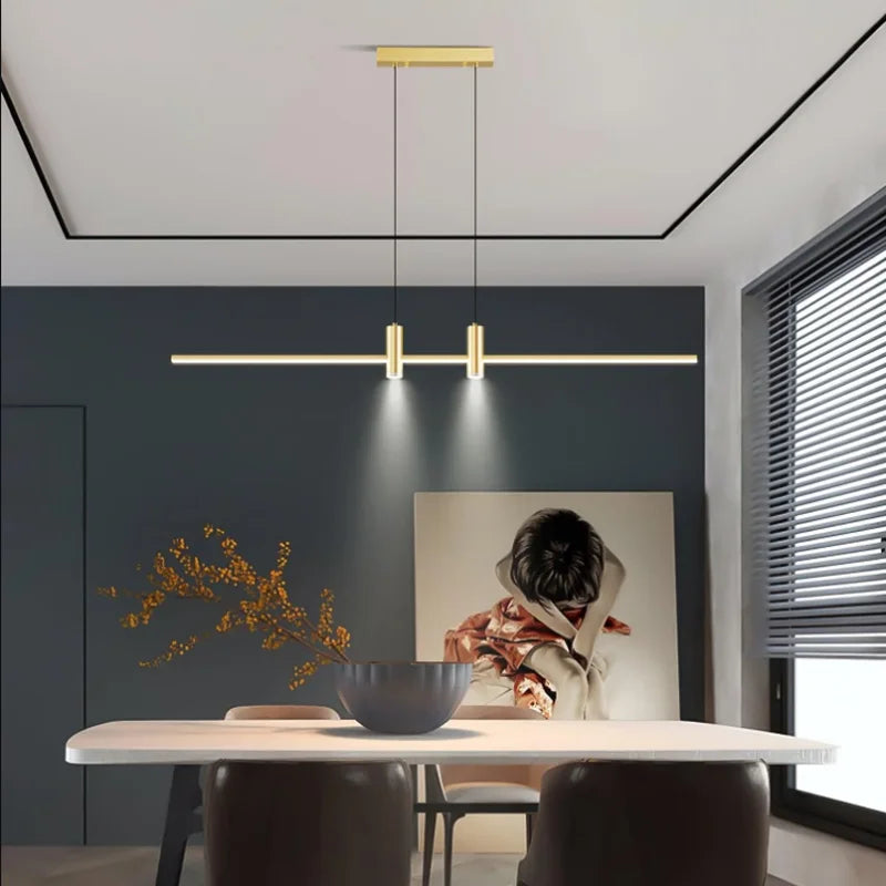 Kitchen Island Pendant Lamp Long Ceiling Hanging Light Chandelier Suspension Lighting for Dining Room