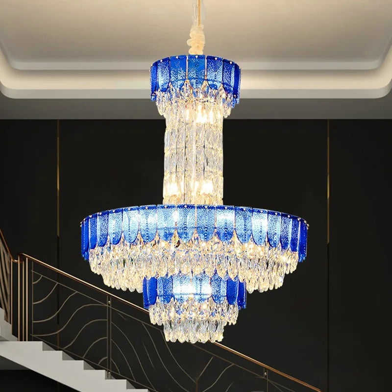 lustre en cristal de luxe pour hôtel et villa