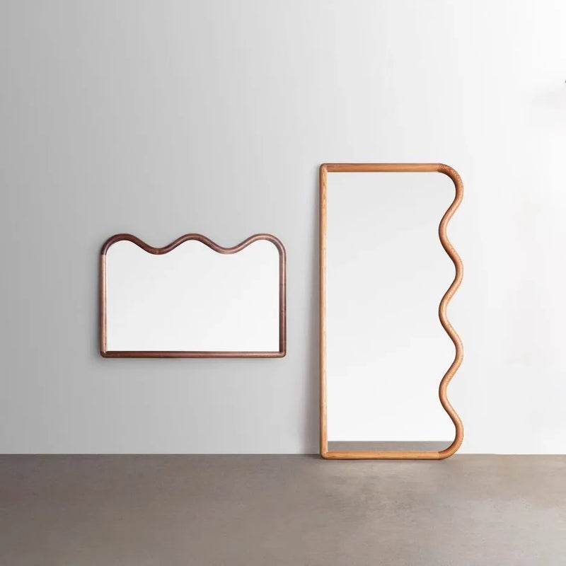 miroir rétro créatif en bois pour décoration intérieure mural