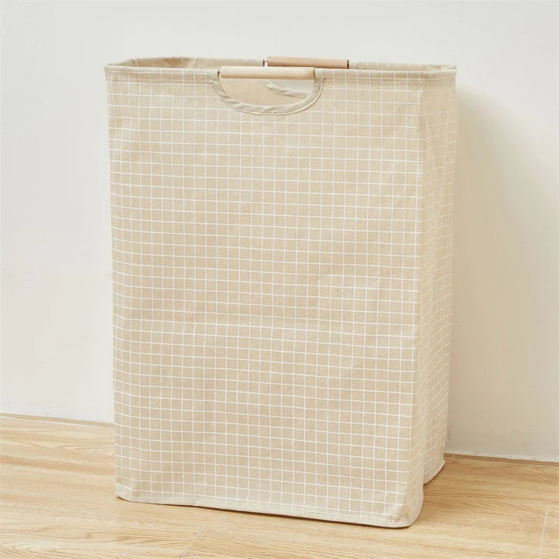 panier de rangement pliable pour linge sale avec poignée