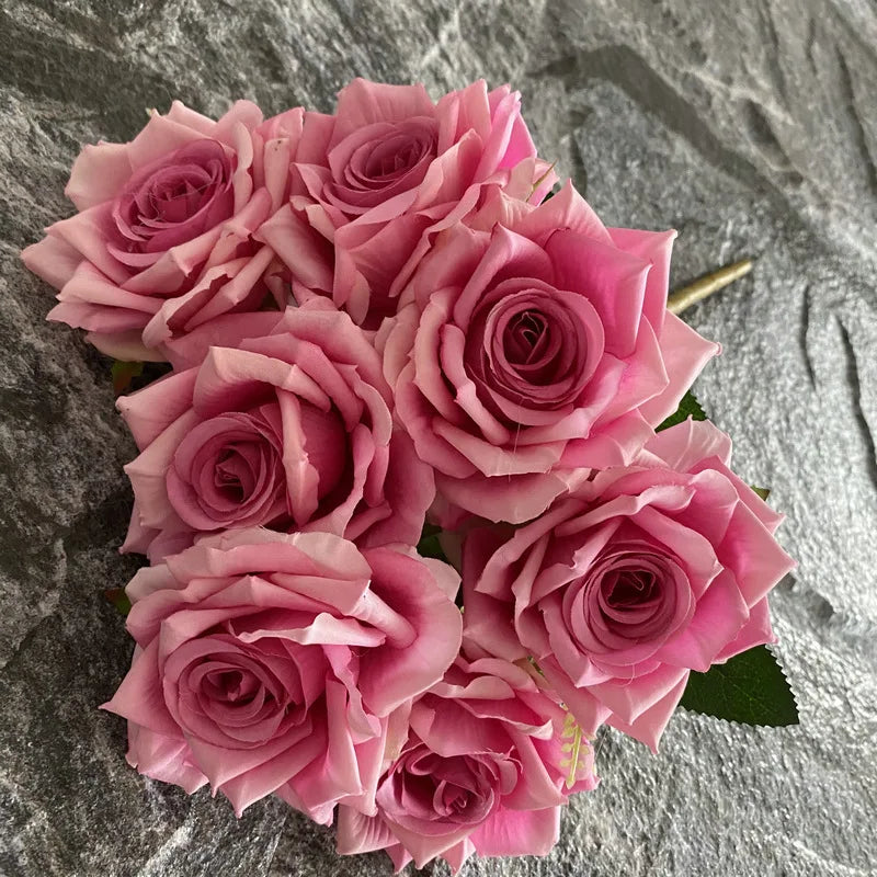 rose artificielle en soie pour décoration et photographie de mariage