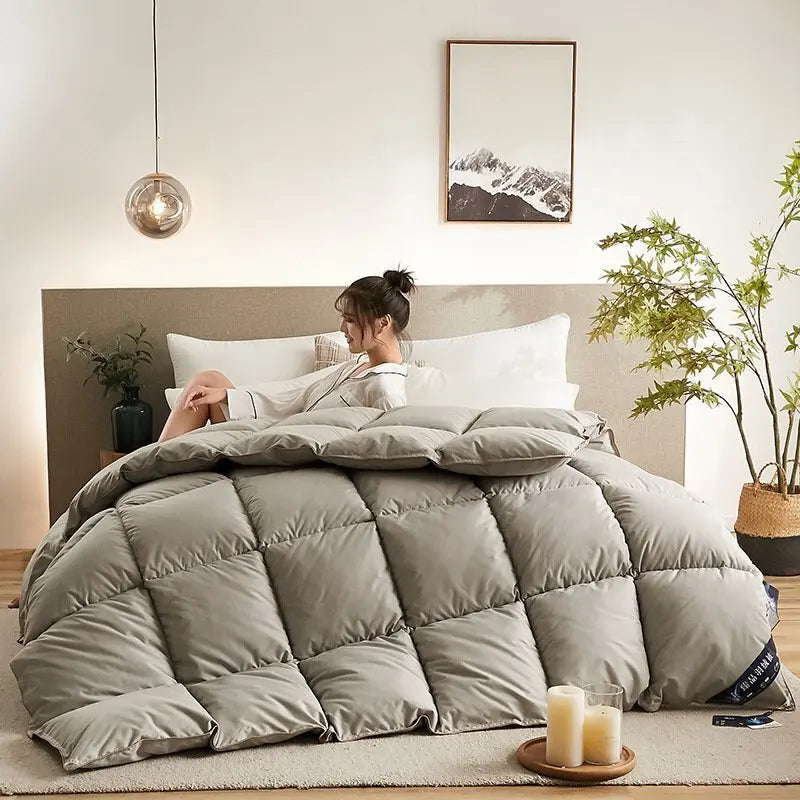 couette légère en duvet d'oie blanche pour hiver