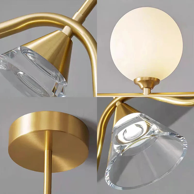 lampe suspendue moderne en verre pour décoration intérieure