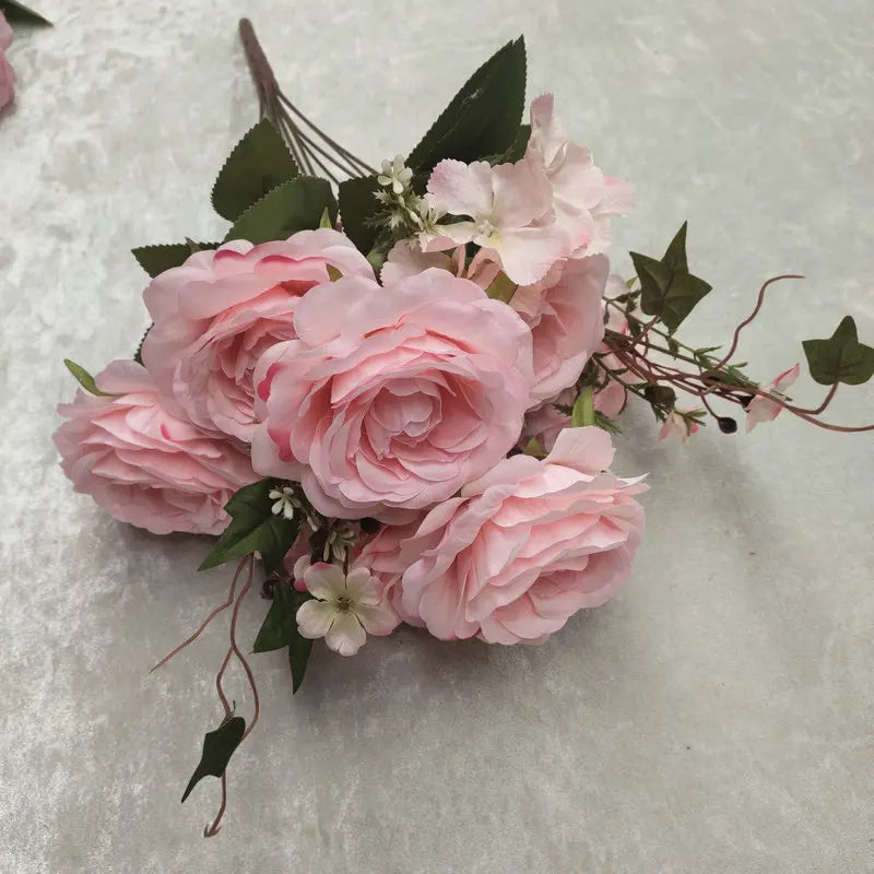 bouquet de roses en soie pour décoration de mariage et jardin