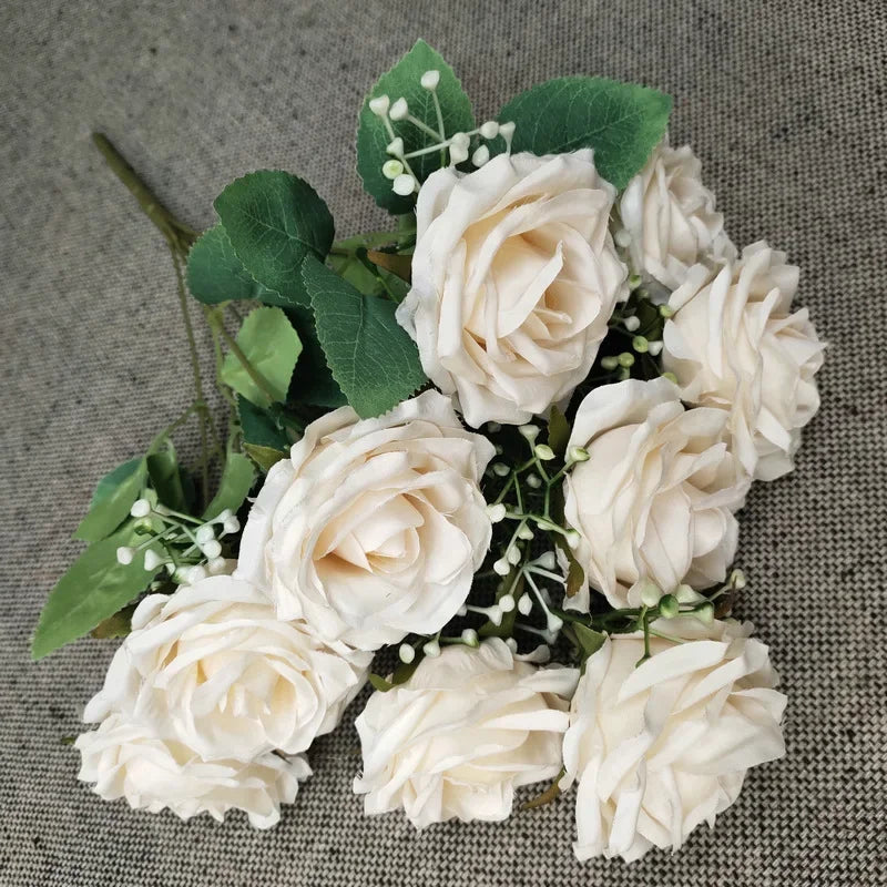 bouquet de roses en soie pour décoration de mariage et fêtes