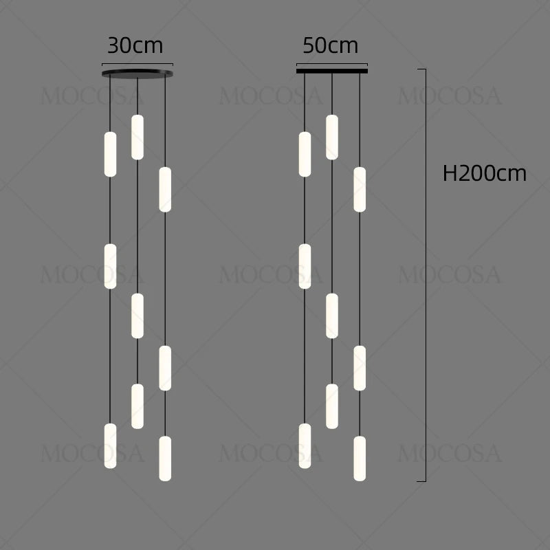 lustre à led moderne pour éclairage suspendu élégant