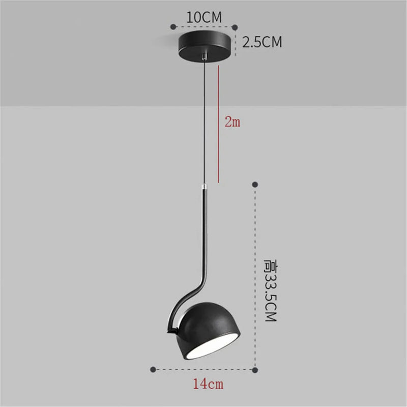 suspension à led en bois style nordique angle réglable minimaliste