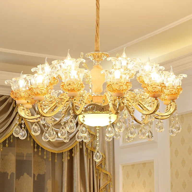 lustre de luxe en cristaux pour décoration élégante créative