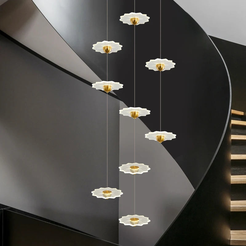 lustre moderne à led pour espaces intérieurs élégants et contemporains