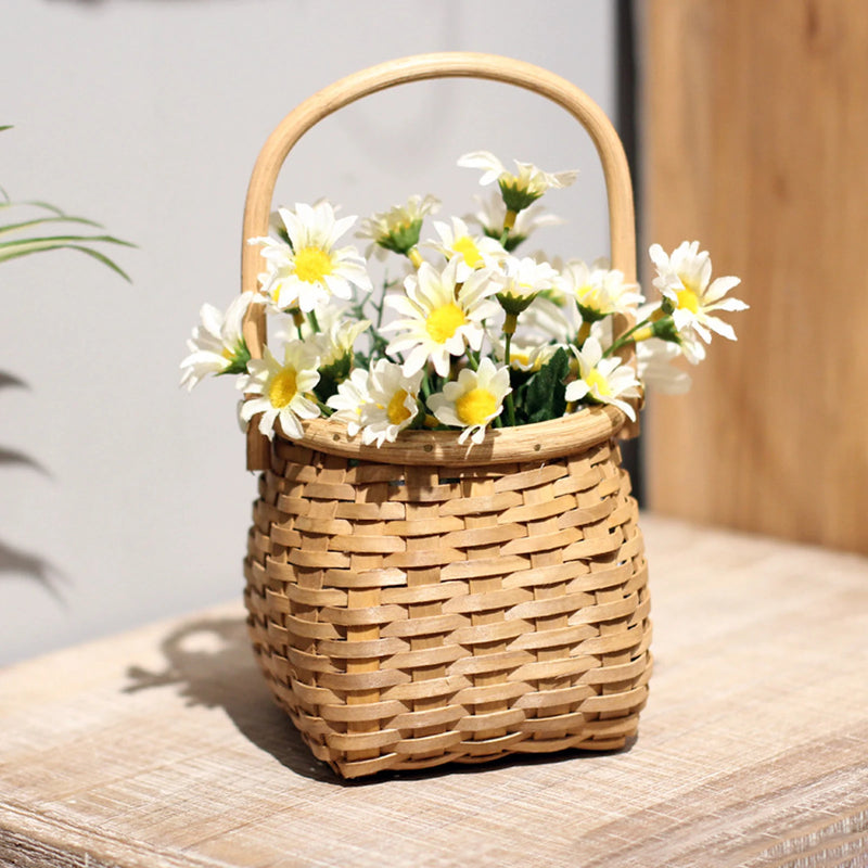 panier en copeaux de bois tressés pour fête des enseignants et fête des mères