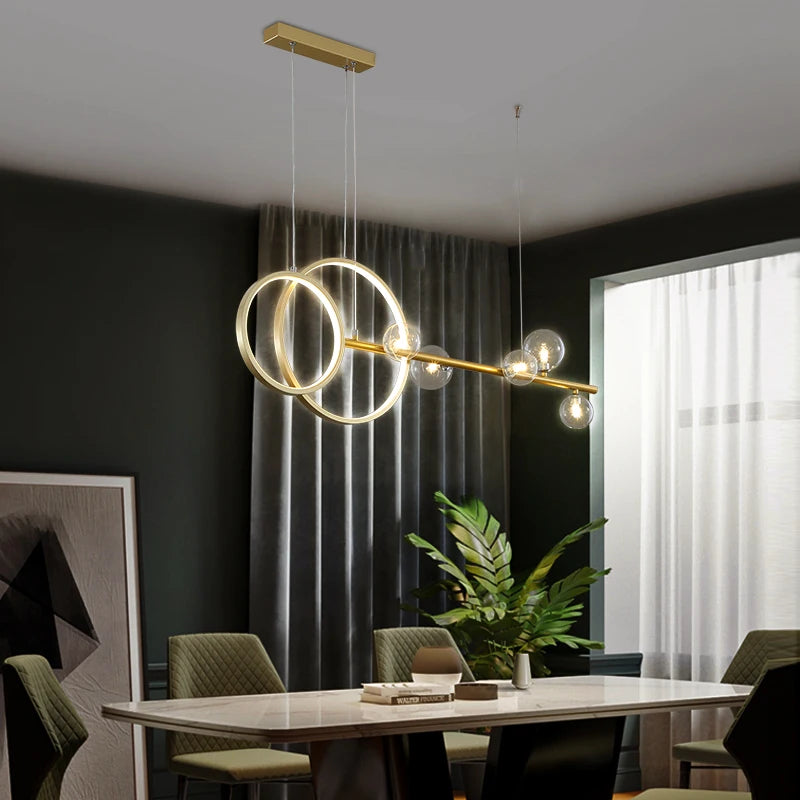 suspension à led au design minimaliste moderne pour intérieur