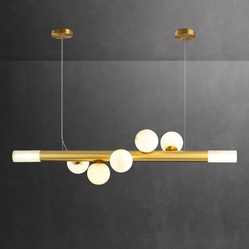 lustre luxueux en marbre véritable post-moderne pour bar