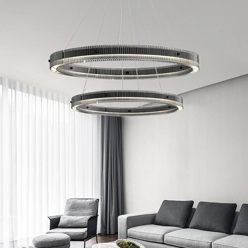 lustre minimaliste italien design nordique en verre haut de gamme