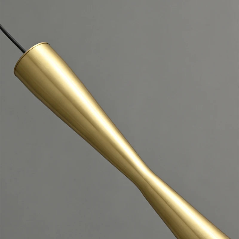 lampe led suspendue design moderne cordon cuivre réglable 3 modifiables