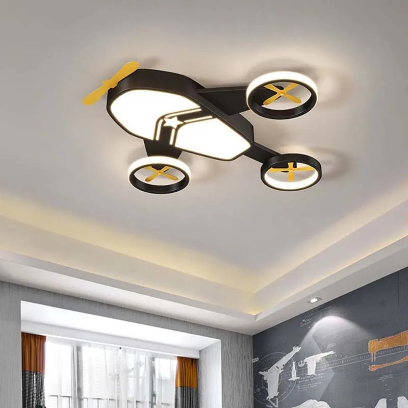 plafonnier avion lumineux pour chambre d'enfant garçon