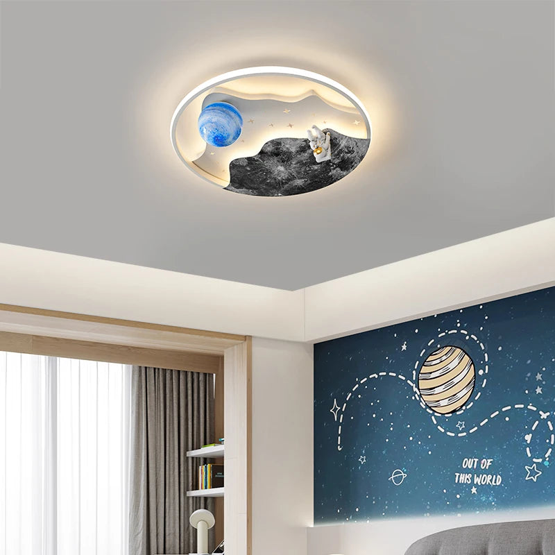 lustre astronaute créatif pour décoration intérieure lumineuse