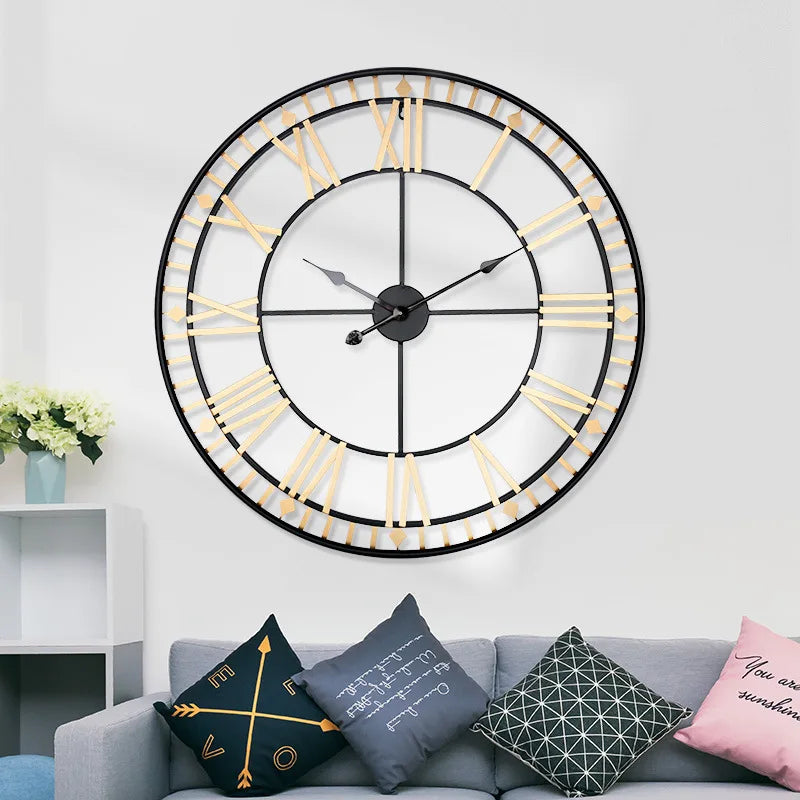 horloge murale grande taille design moderne style européen à suspendre