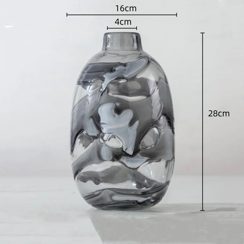 vase en verre pliable pour arrangements floraux et terrariums décoratifs