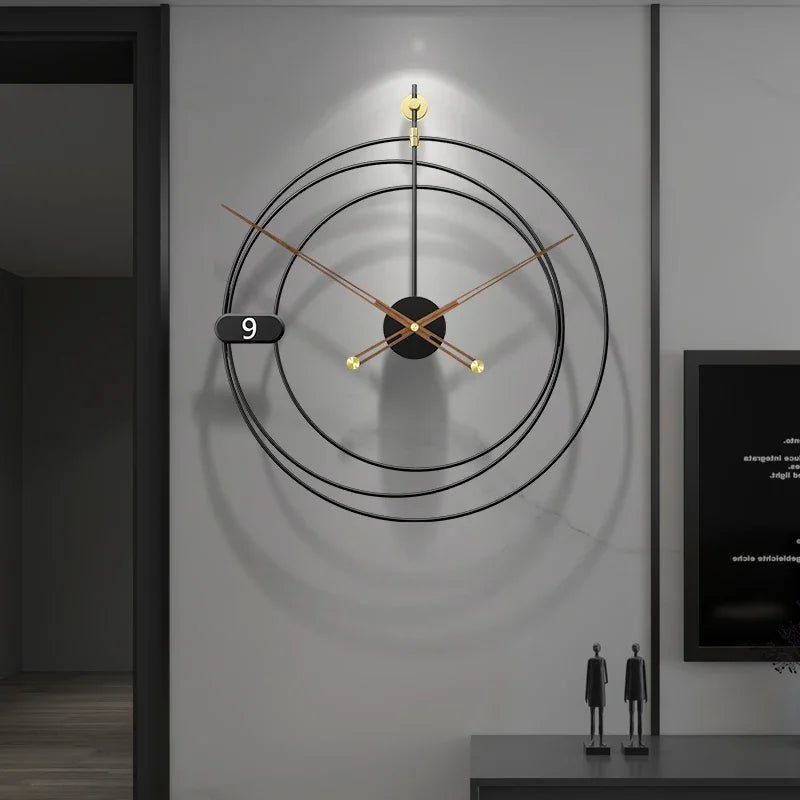 horloge murale design moderne silencieuse pour décoration intérieure