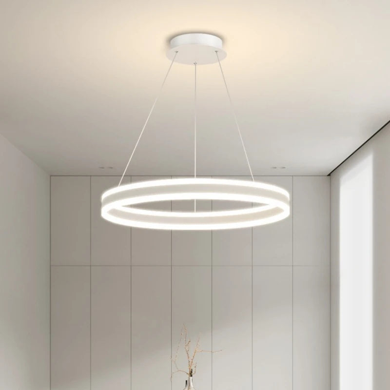 lustre circulaire à led design avec intensité variable pour intérieur