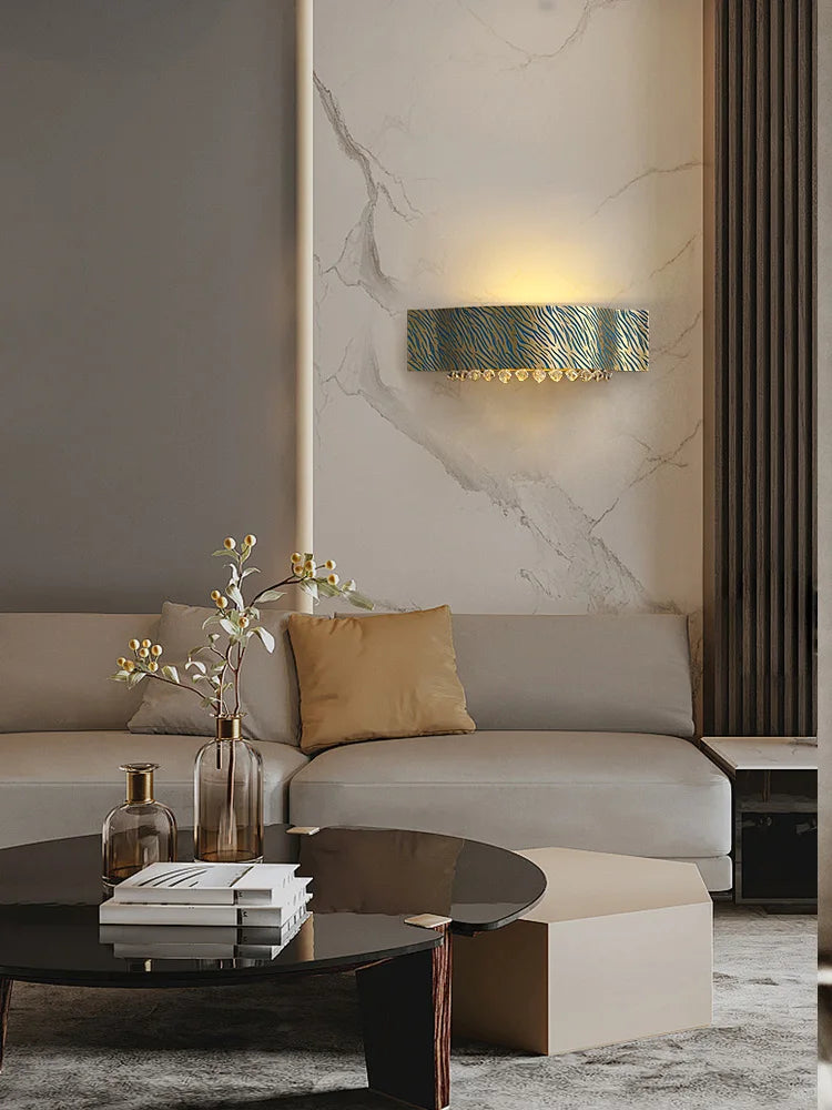 lustre en cristal cuivre postmoderne avec led dimmable