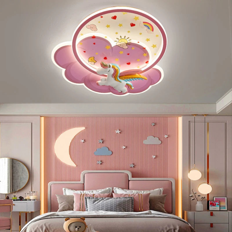 plafonnier licorne créatif pour décoration de chambre enfant