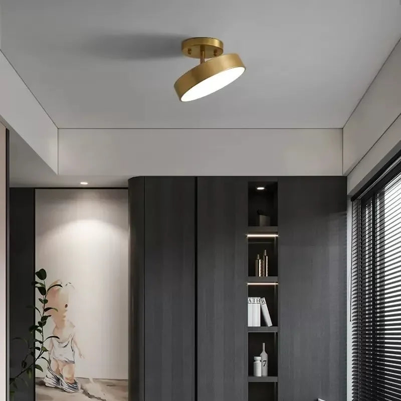 plafonnier nordique simple rond led éclairage lustre