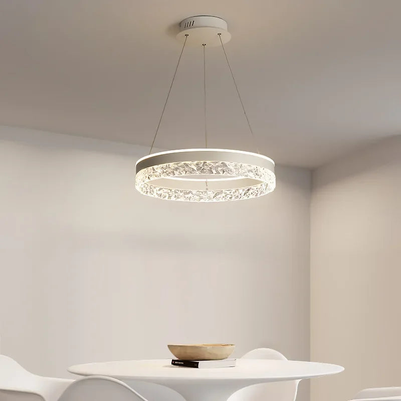 lustre led moderne en cristal pour décoration intérieure