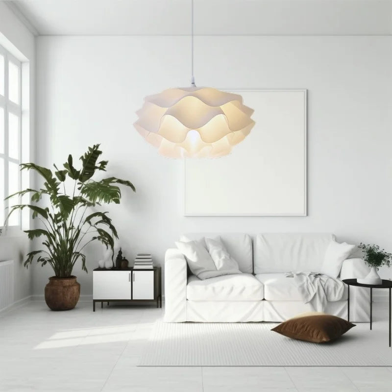 lustre moderne acrylique suspendu en forme de fleur led décoratif