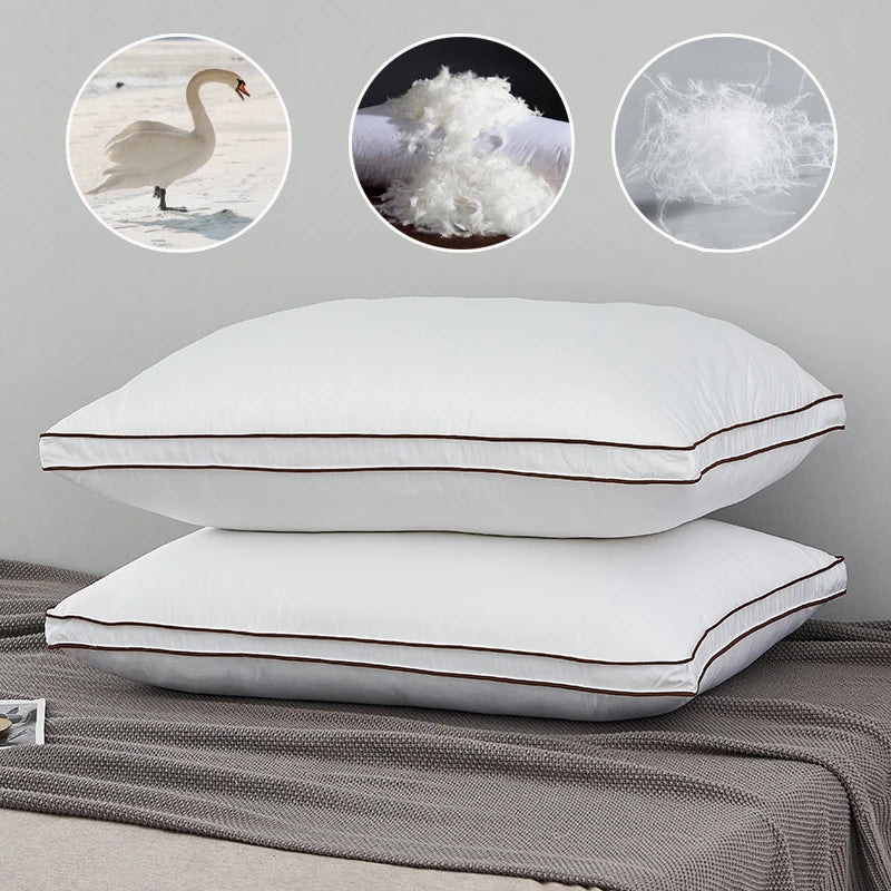 oreillers en duvet luxe pour un soutien cervical optimal