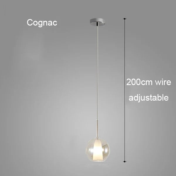 lustre moderne abat-jour en verre pour décoration intérieure