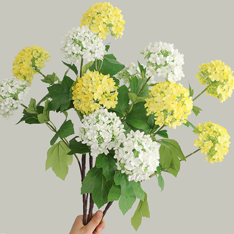 bouquet d'hortensias artificiels en soie pour décoration de mariage