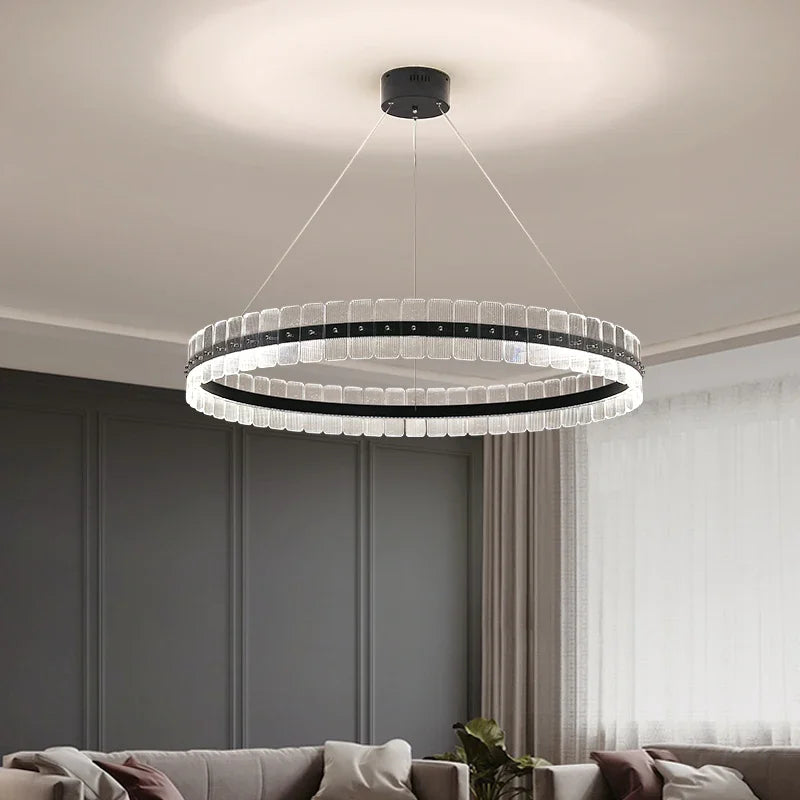 Italy Chandelier Acrylic Luxury Pendant Lamp LED Hanging Light  Living Dining Room Bedroom