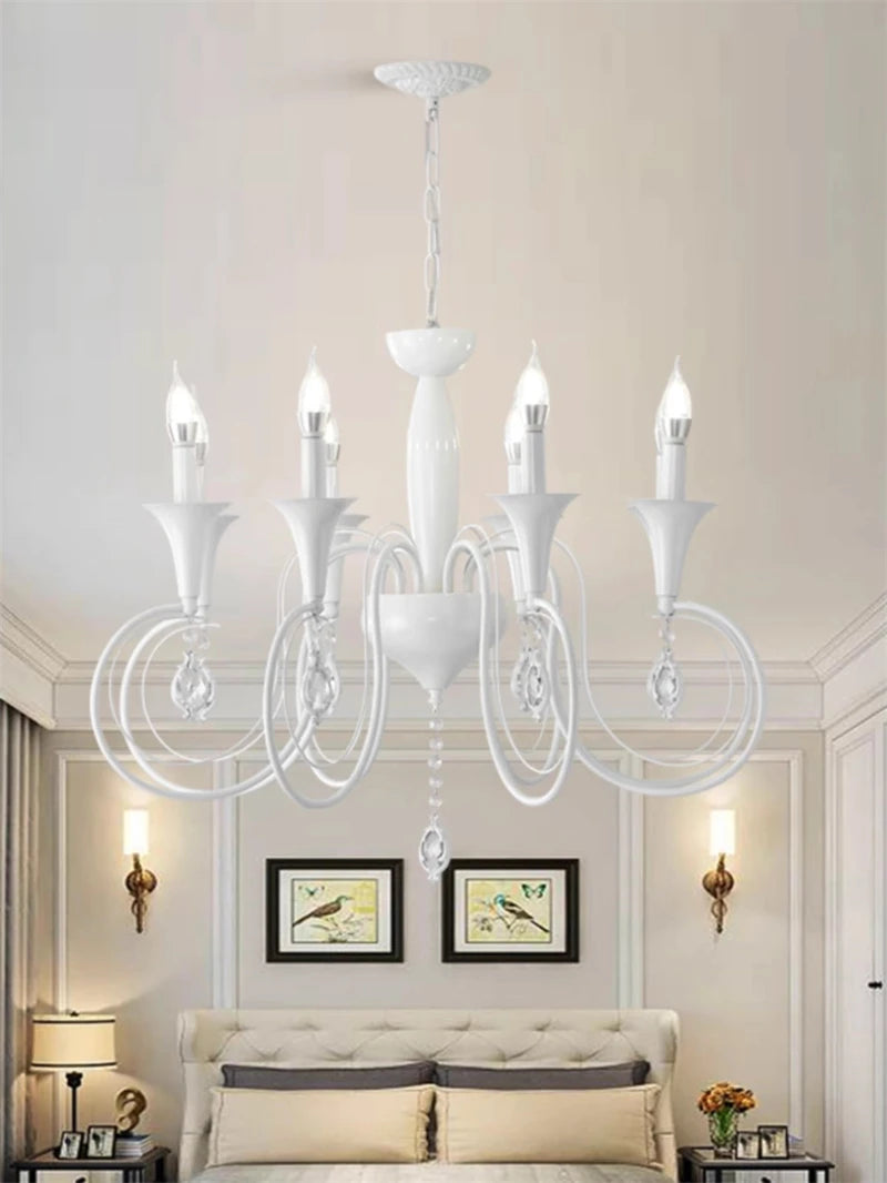 lustre en fer de style campagnard européen et américain pour intérieur