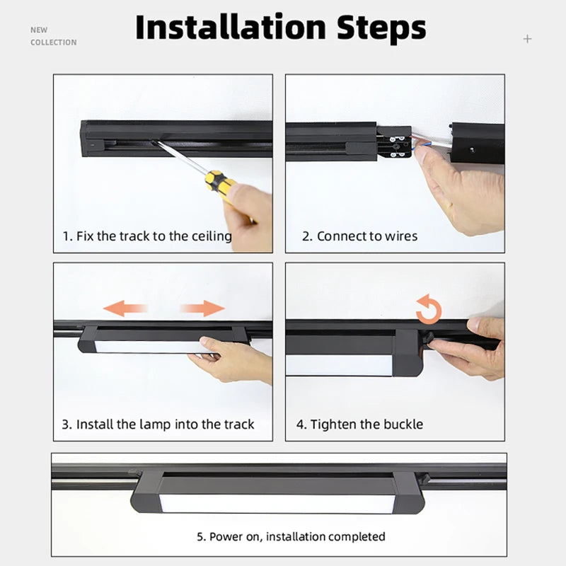 spot led sur rail pour éclairage de magasin