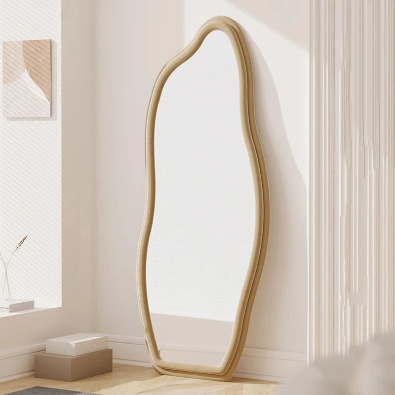 miroirs décoratifs muraux ondulés style nordique esthétique