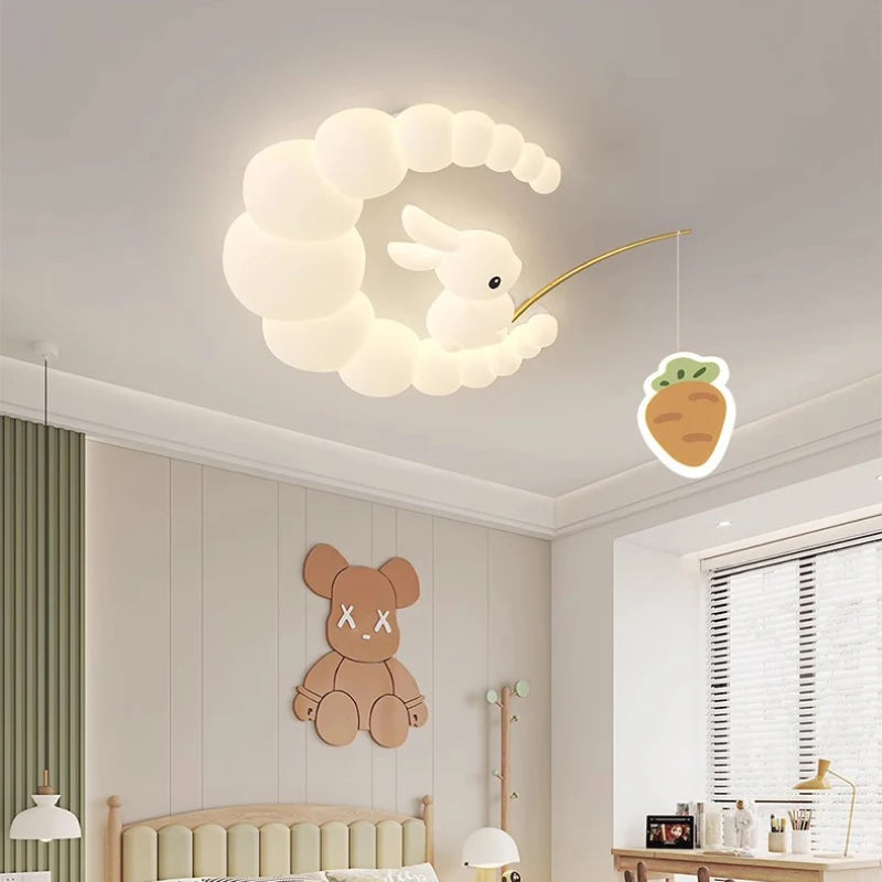 plafonnier lapin mignon pour chambre d'enfant moderne et chaleureuse